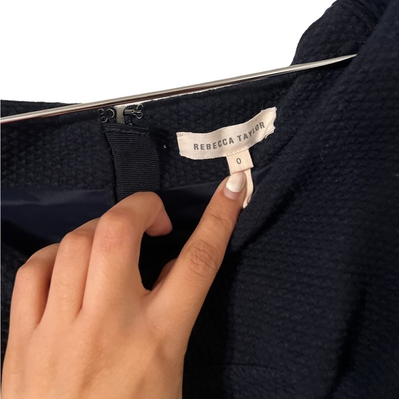 ✨ Rebecca Taylor Off Shoulder Navy Ruffle Dress - Picture 6 of 10